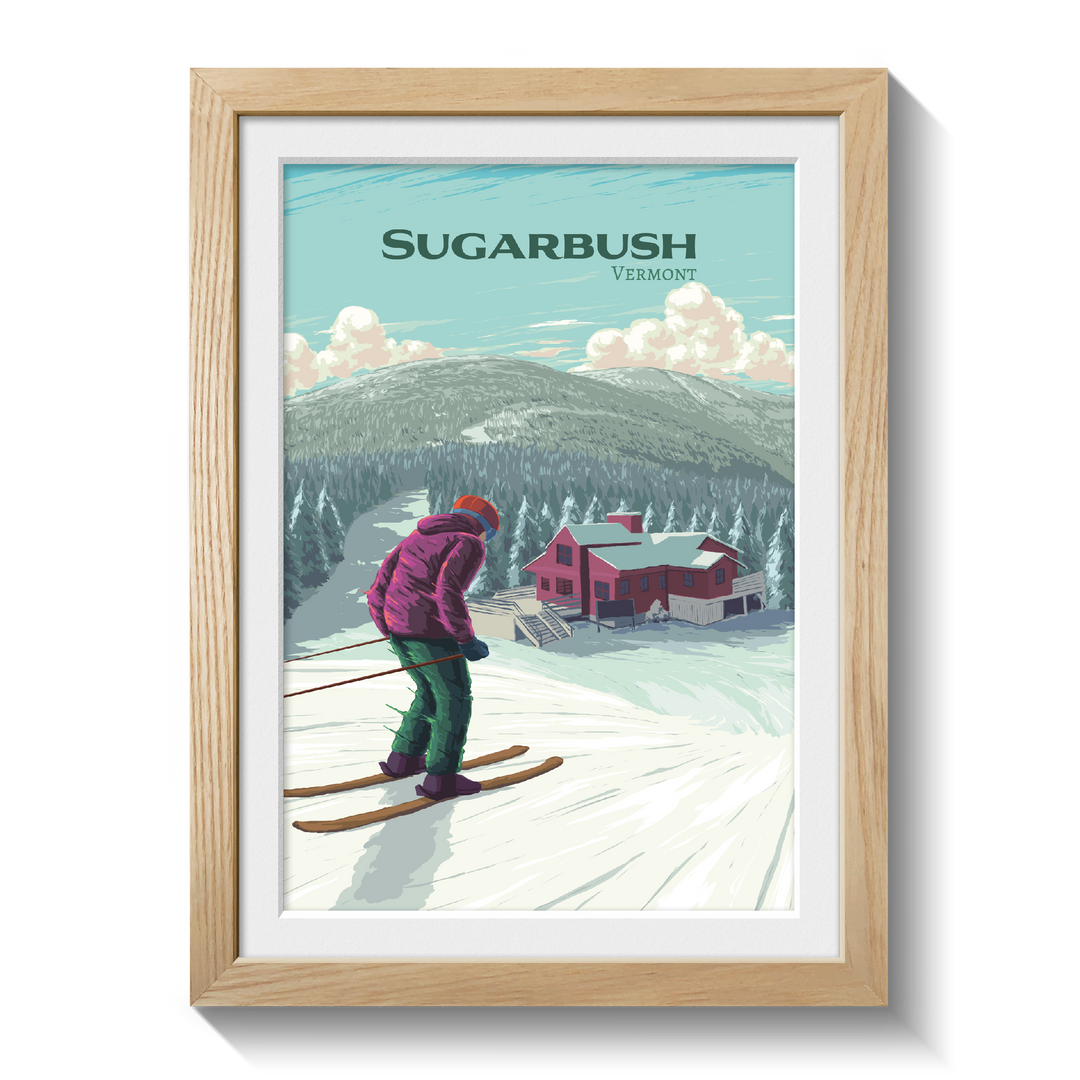 Sugarbush Vermont Ski Resort Travel Poster
