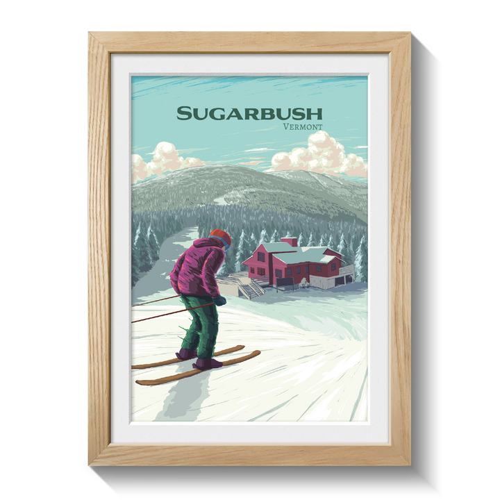 Sugarbush Vermont Ski Resort Travel Poster