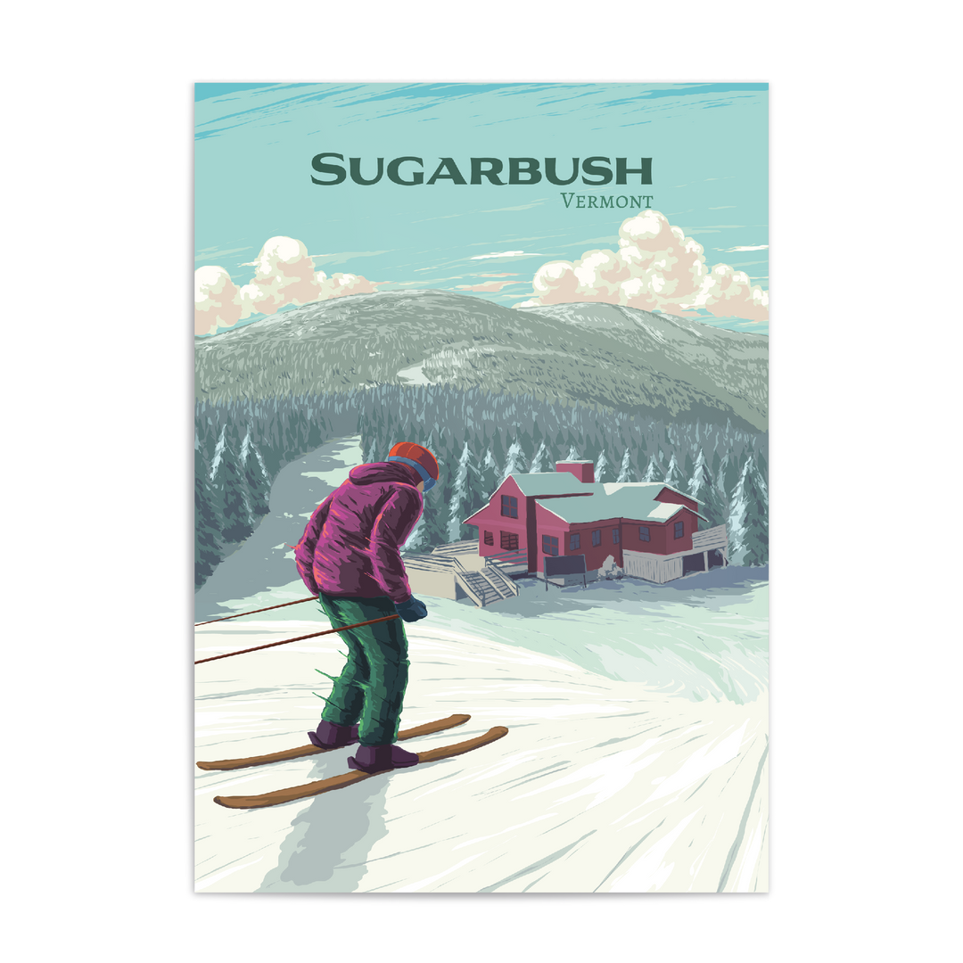 Sugarbush Vermont Ski Resort Travel Poster