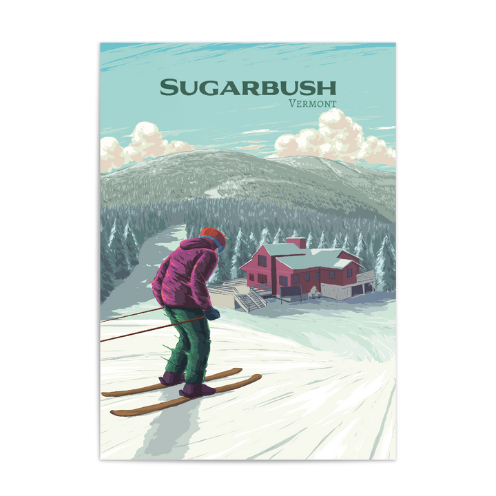 Sugarbush Vermont Ski Resort Travel Poster
