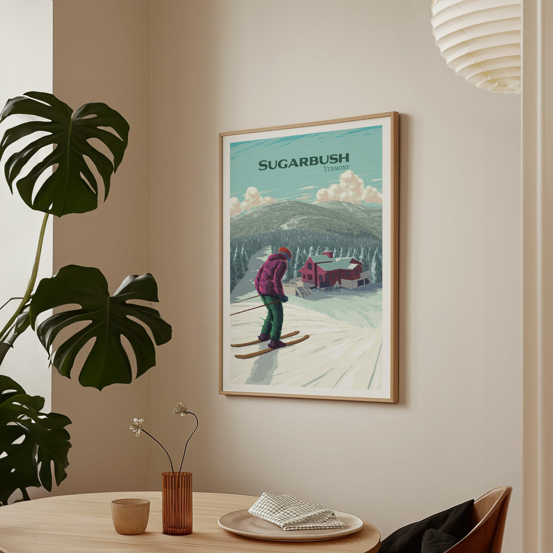 Sugarbush Vermont Ski Resort Travel Poster
