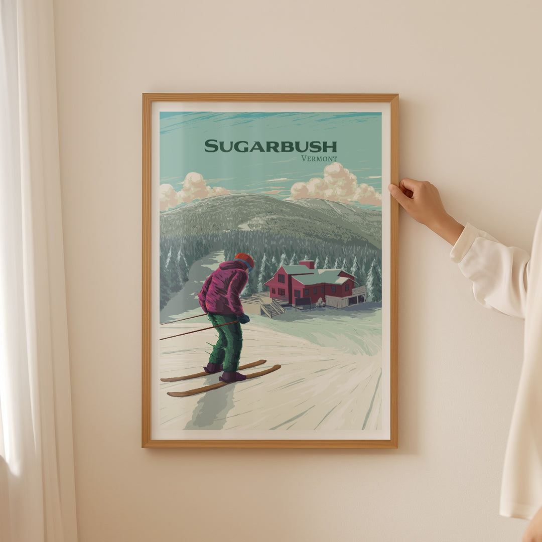Sugarbush Vermont Ski Resort Travel Poster