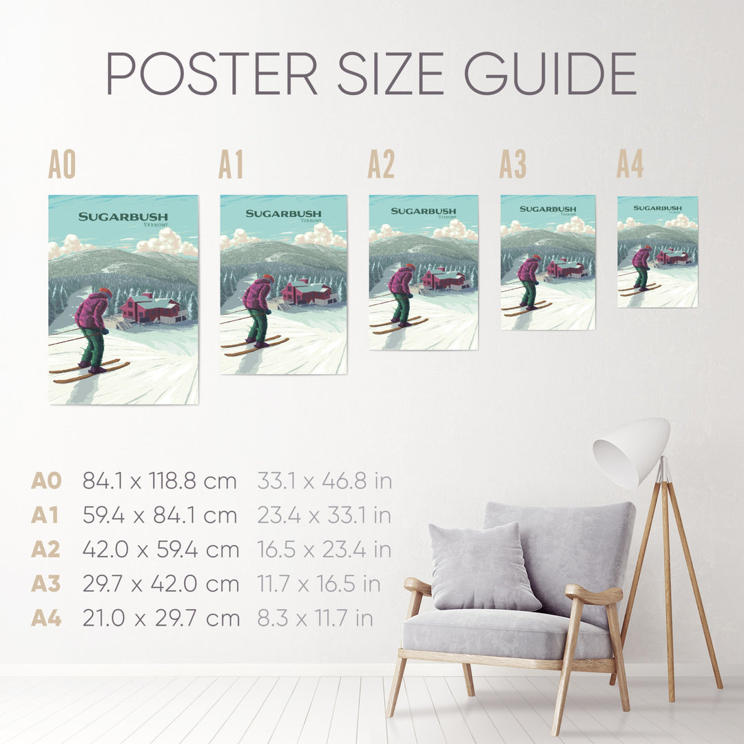 Sugarbush Vermont Ski Resort Travel Poster