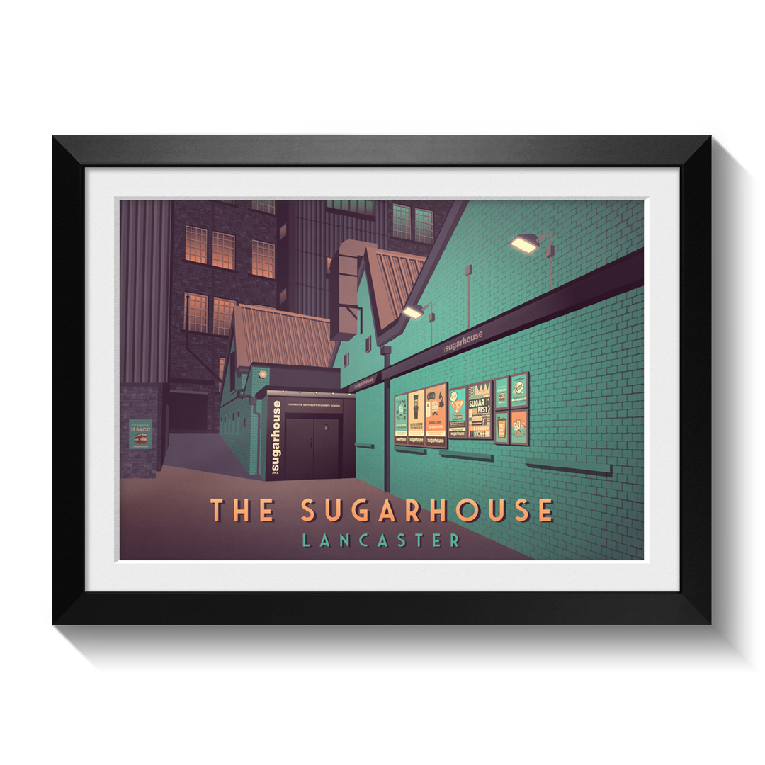 The Sugarhouse Nightclub Lancaster Travel Poster
