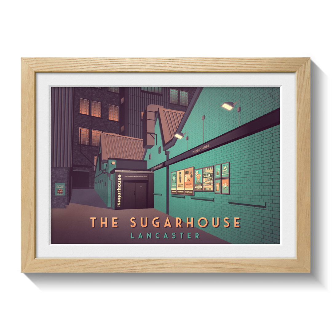 The Sugarhouse Nightclub Lancaster Travel Poster