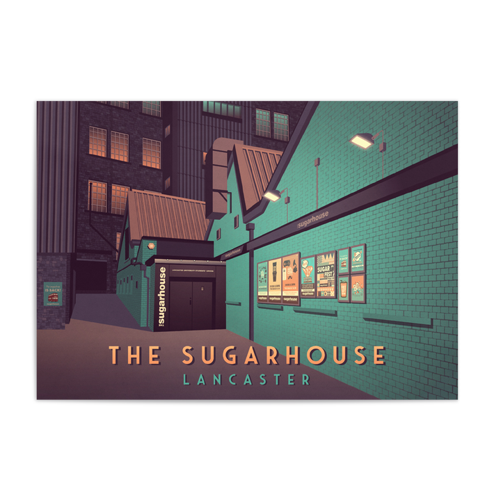 The Sugarhouse Nightclub Lancaster Travel Poster