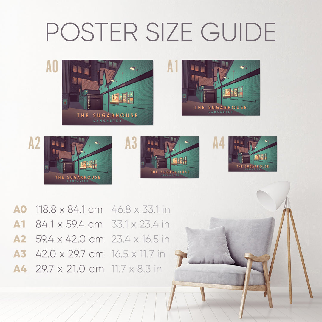 The Sugarhouse Nightclub Lancaster Travel Poster