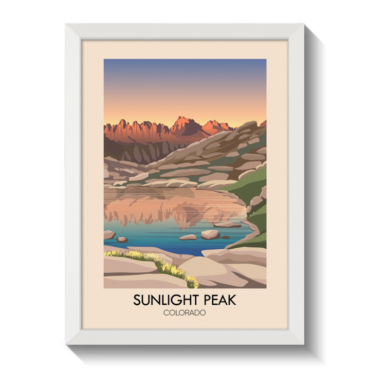 Sunlight Peak Colorado USA Travel Poster
