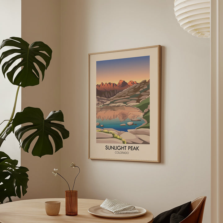 Sunlight Peak Colorado USA Travel Poster