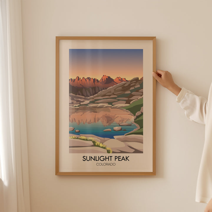 Sunlight Peak Colorado USA Travel Poster
