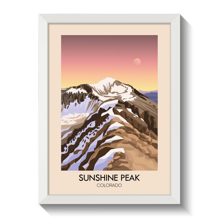 Sunshine Peak Colorado USA Travel Poster