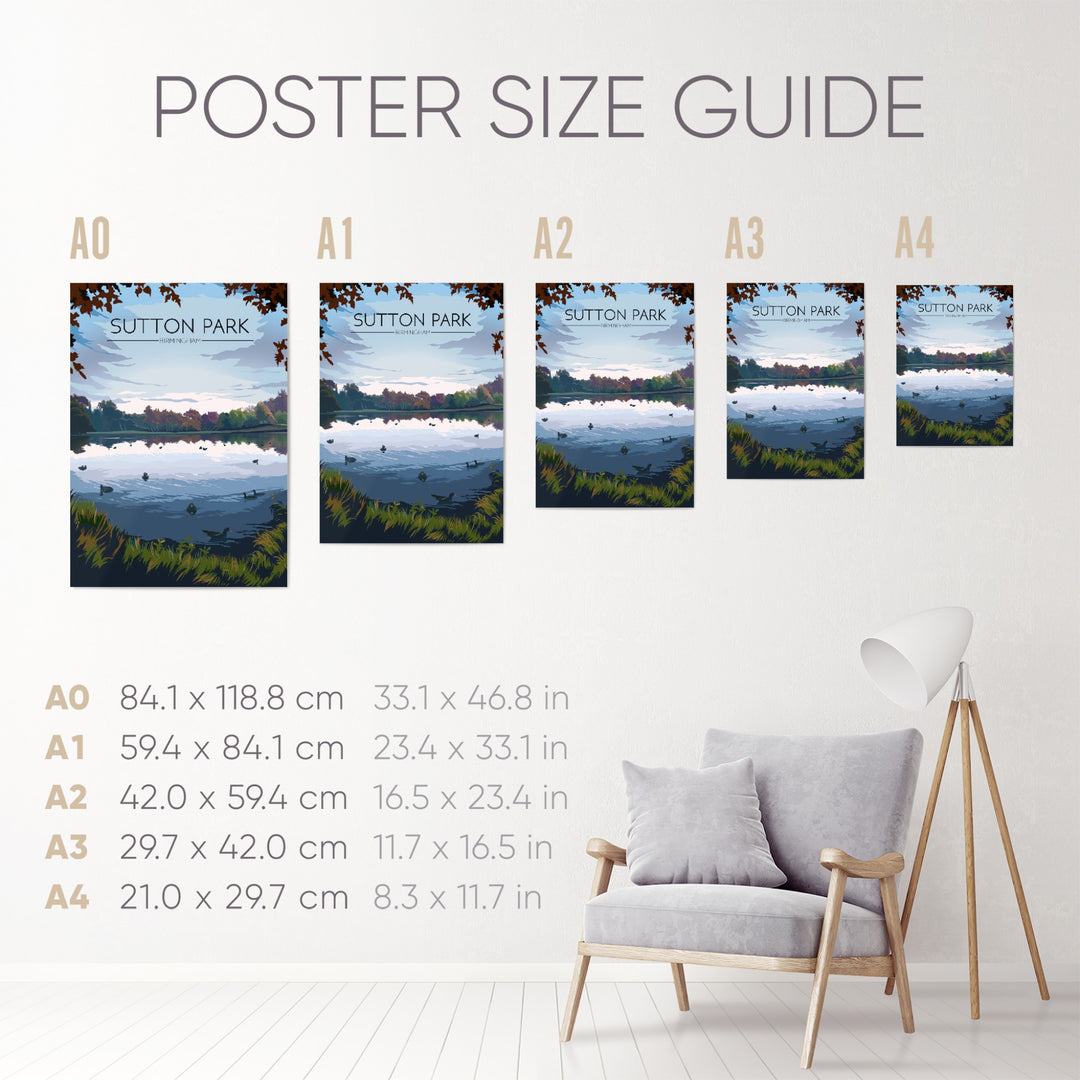 Sutton Park Birmingham Travel Poster