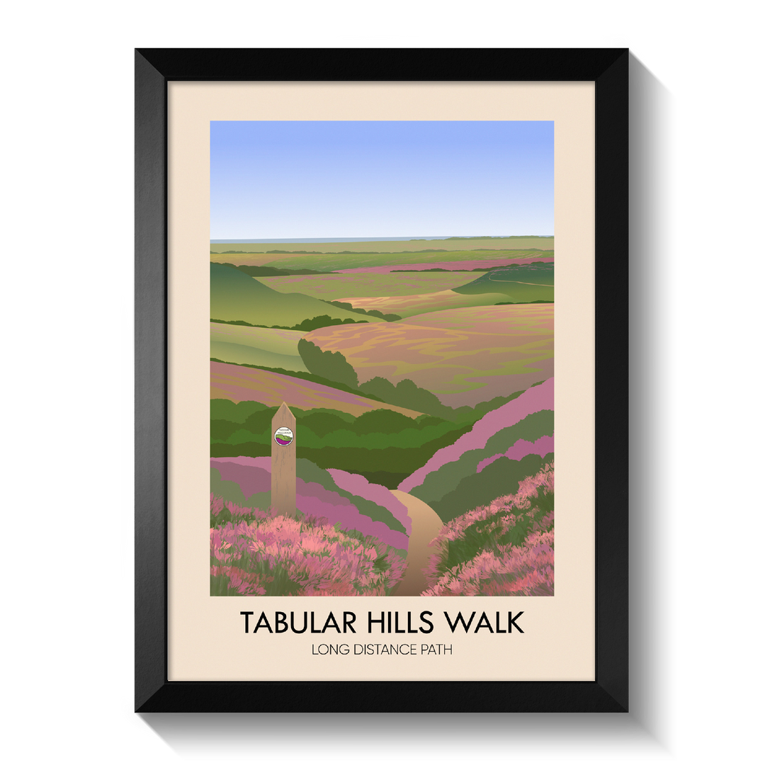 Tabular Hills Walk Long Distance Path Travel Poster
