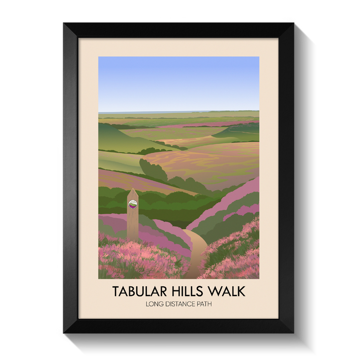 Tabular Hills Walk Long Distance Path Travel Poster