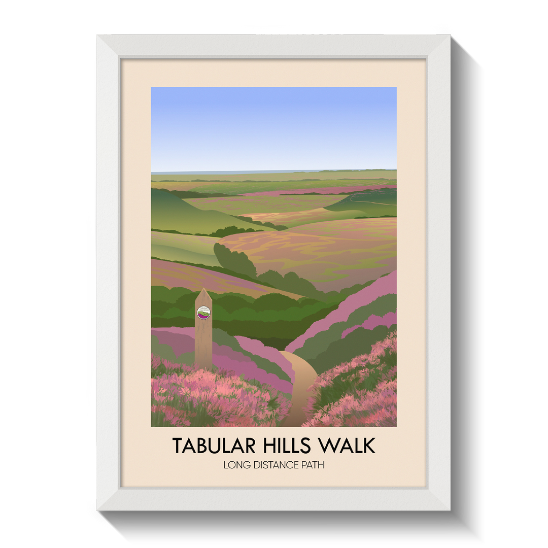 Tabular Hills Walk Long Distance Path Travel Poster