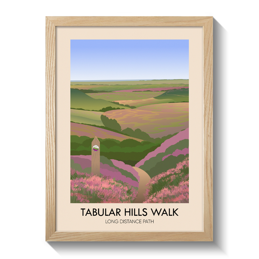 Tabular Hills Walk Long Distance Path Travel Poster