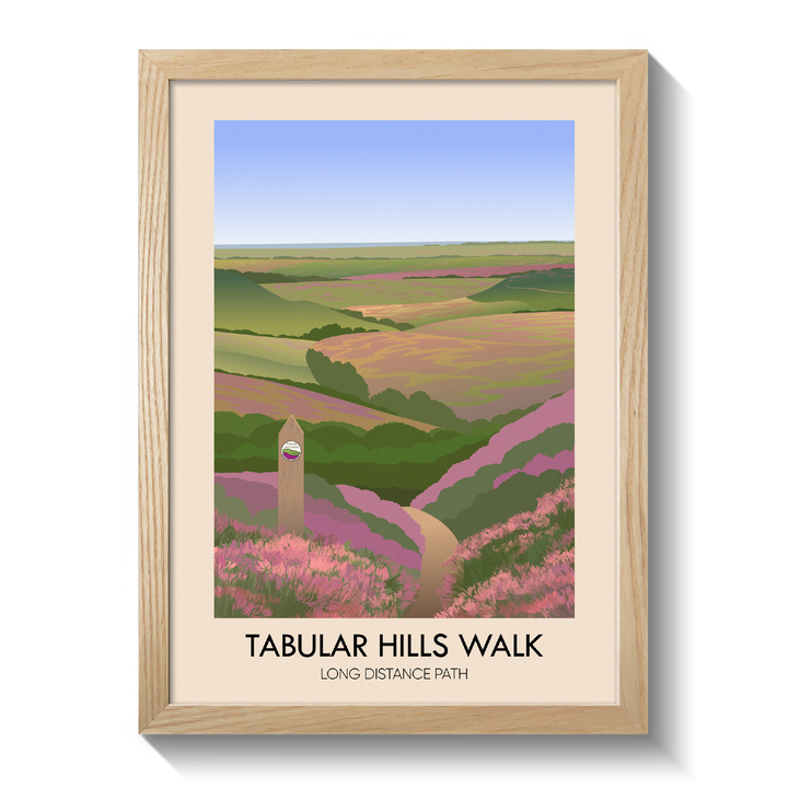 Tabular Hills Walk Long Distance Path Travel Poster