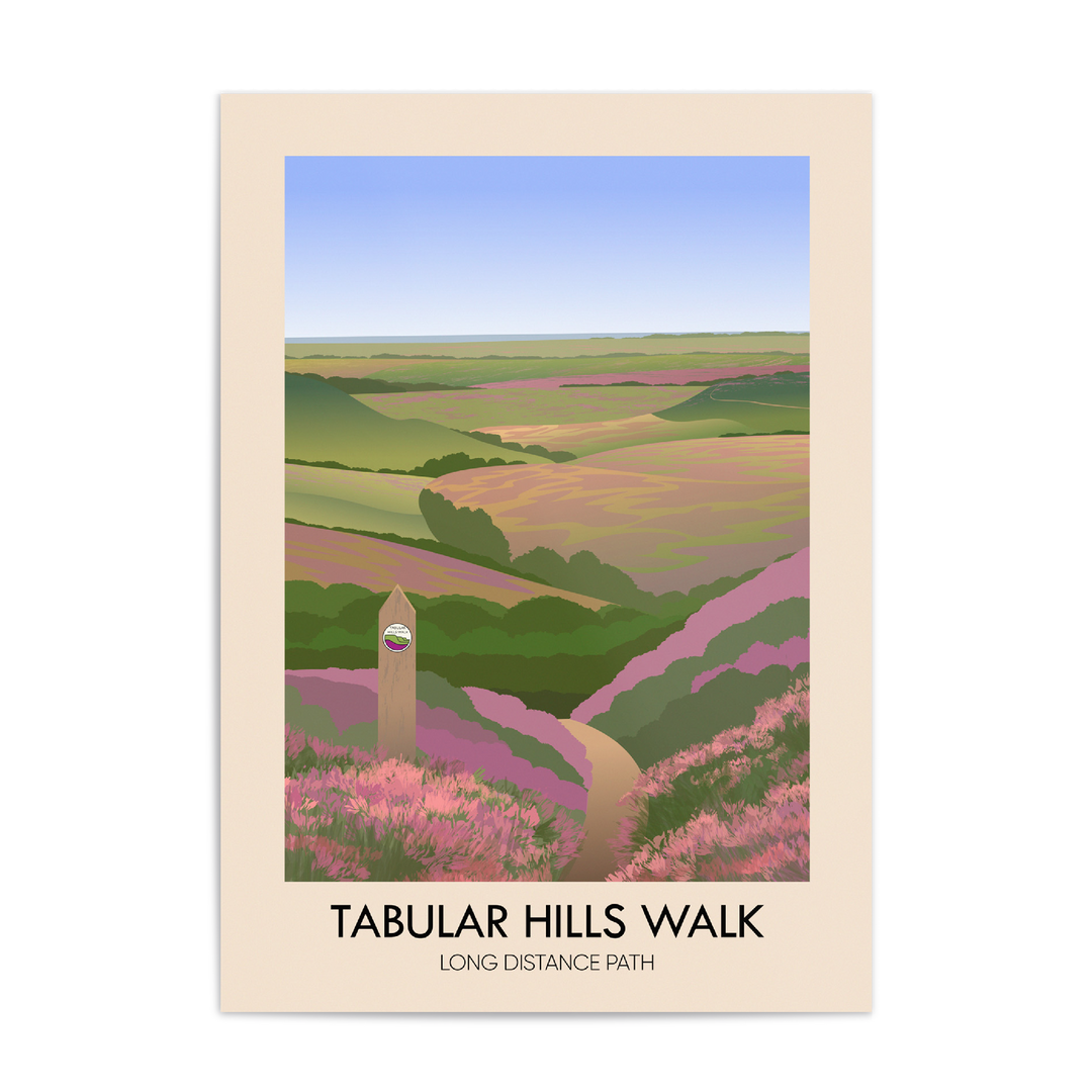 Tabular Hills Walk Long Distance Path Travel Poster