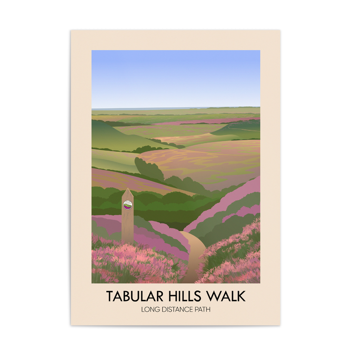 Tabular Hills Walk Long Distance Path Travel Poster