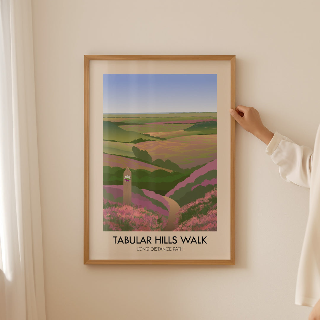 Tabular Hills Walk Long Distance Path Travel Poster
