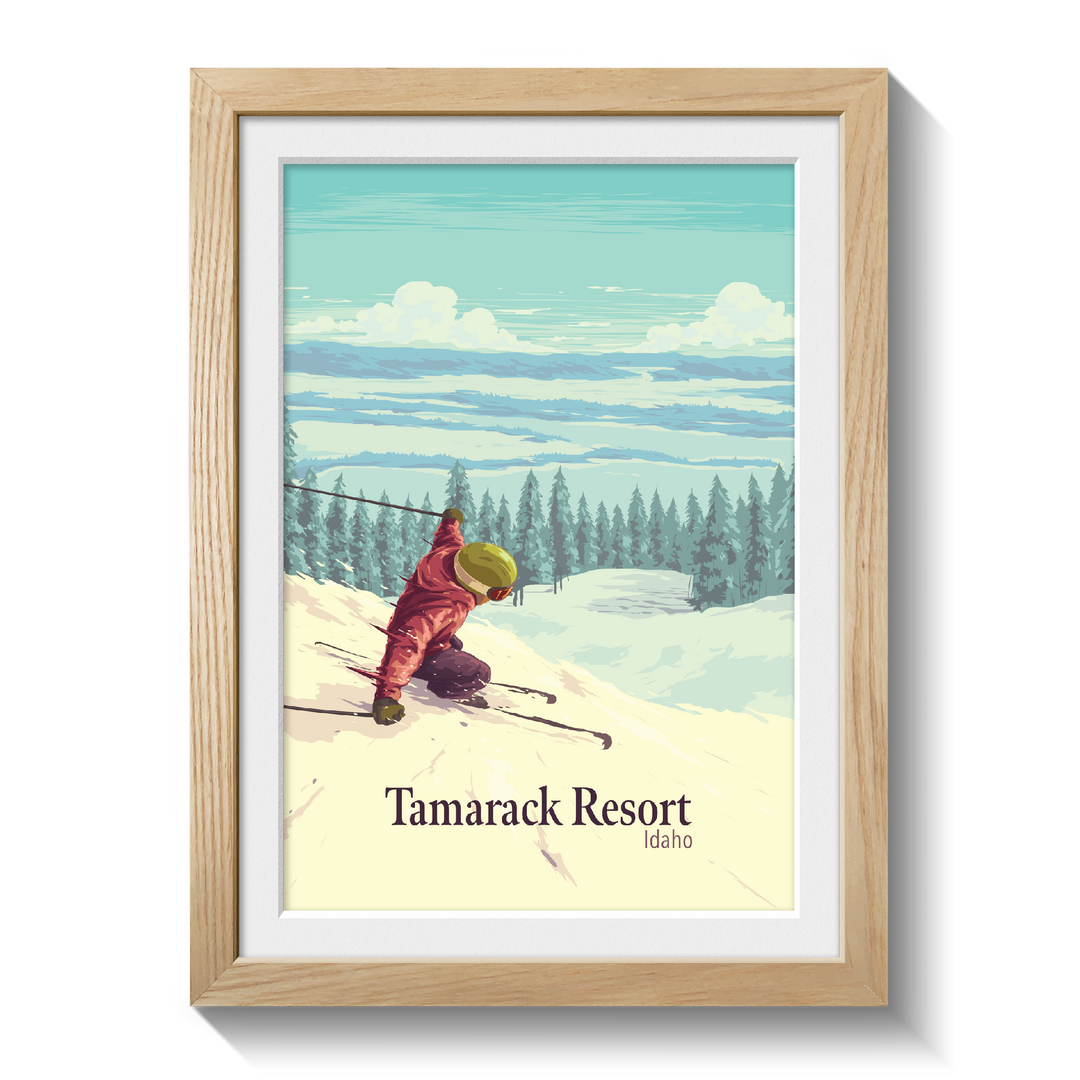 Tamarack Resort Idaho USA Ski Resort Travel Poster