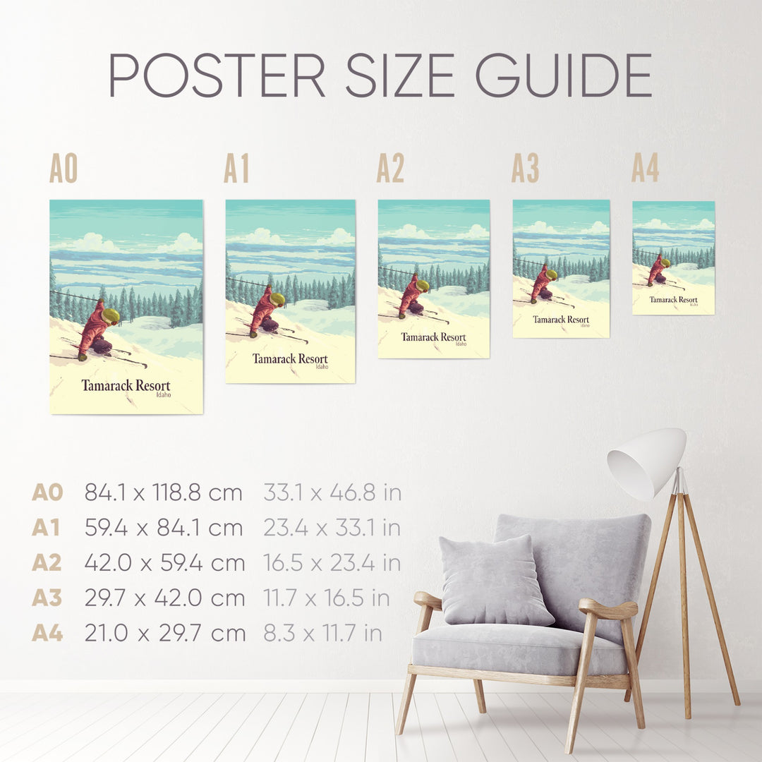 Tamarack Resort Idaho USA Ski Resort Travel Poster
