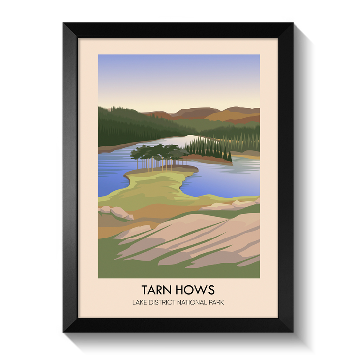 Tarn Hows Lake District Travel Poster