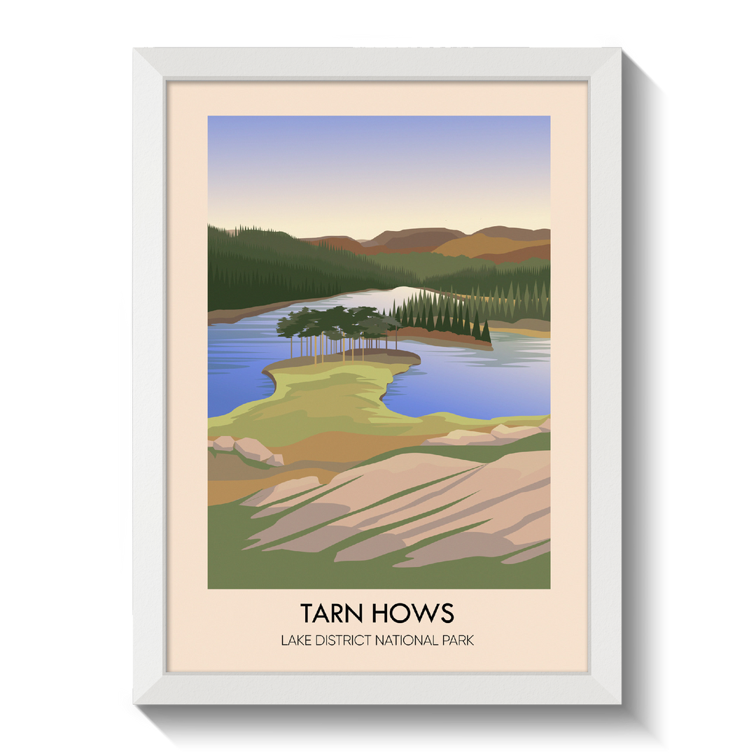 Tarn Hows Lake District Travel Poster