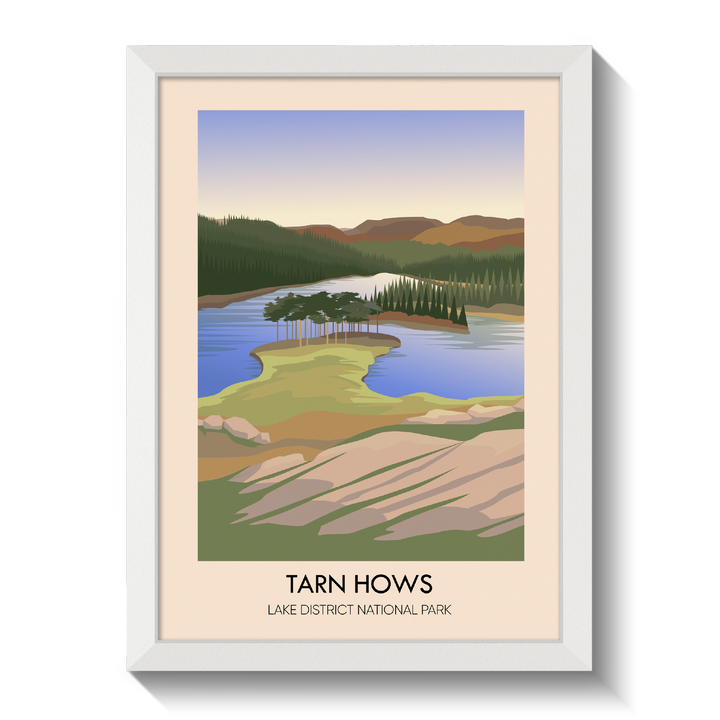 Tarn Hows Lake District Travel Poster