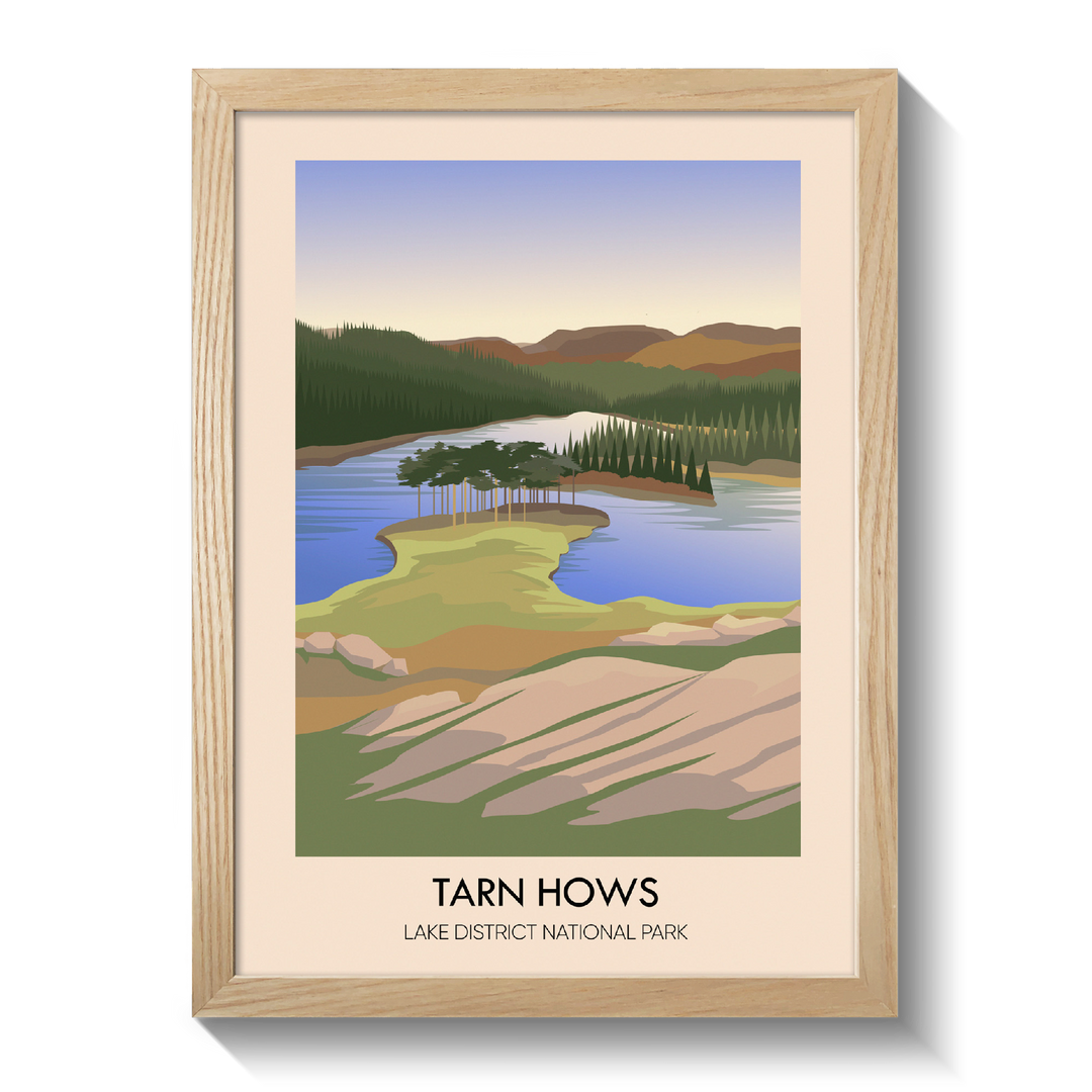 Tarn Hows Lake District Travel Poster