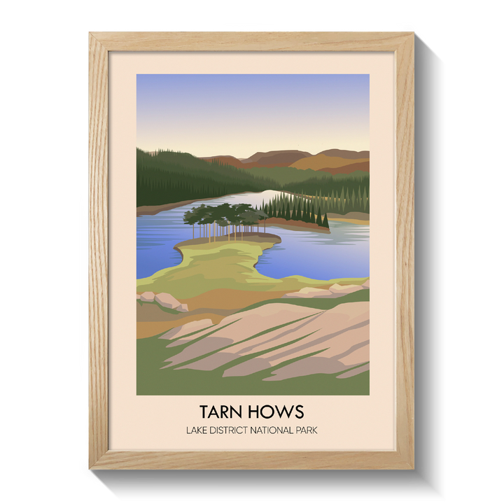 Tarn Hows Lake District Travel Poster
