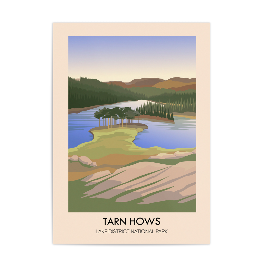Tarn Hows Lake District Travel Poster