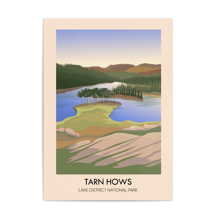 Tarn Hows Lake District Travel Poster