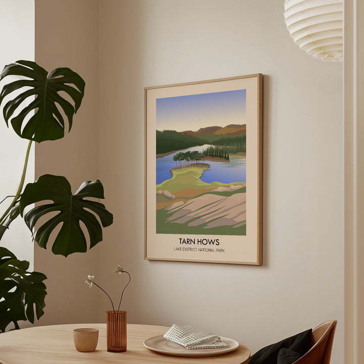 Tarn Hows Lake District Travel Poster