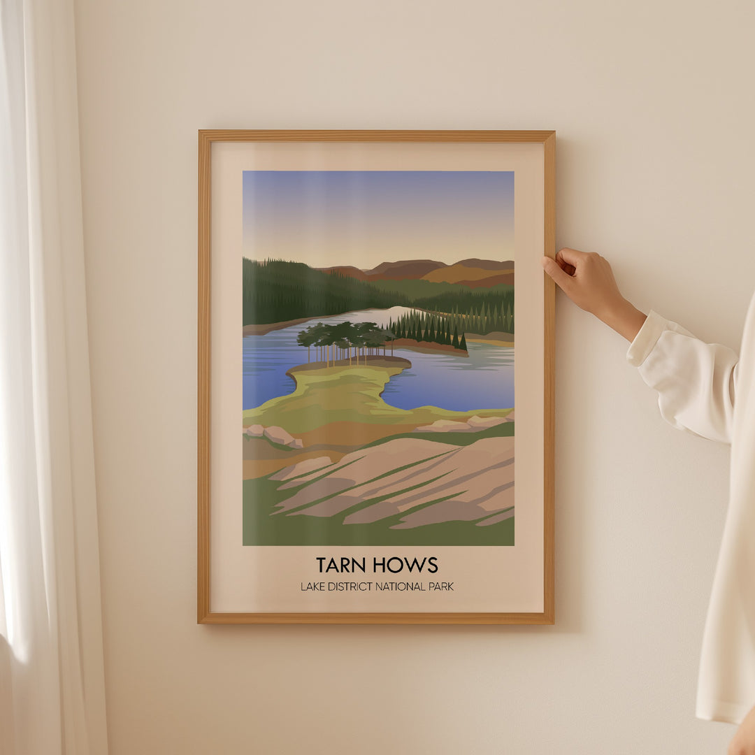 Tarn Hows Lake District Travel Poster