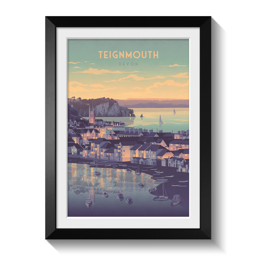 Teignmouth, Devon Seaside Travel Poster