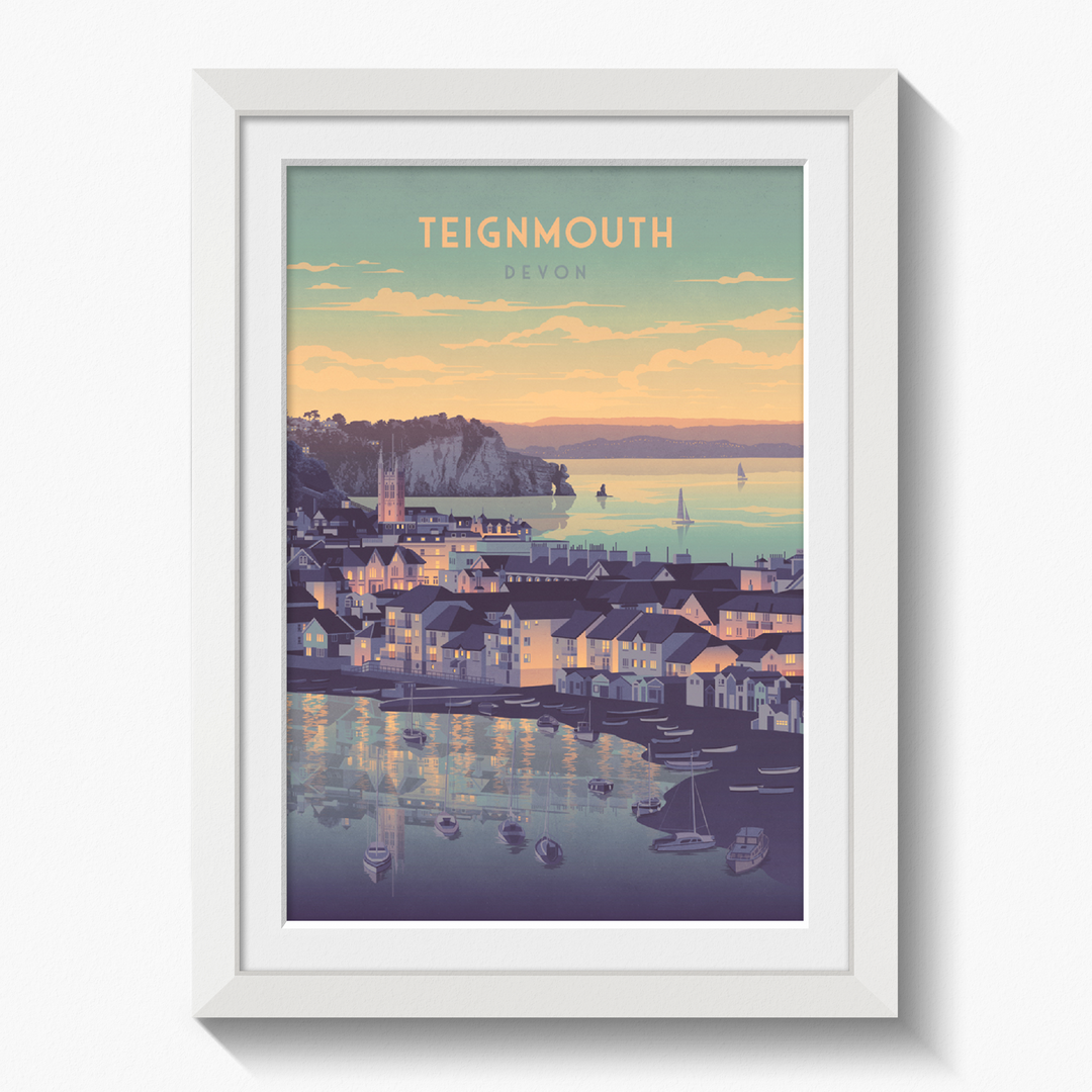 Teignmouth, Devon Seaside Travel Poster