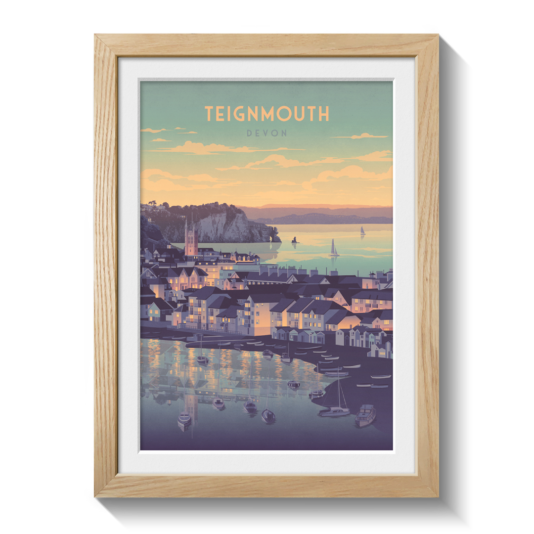 Teignmouth, Devon Seaside Travel Poster