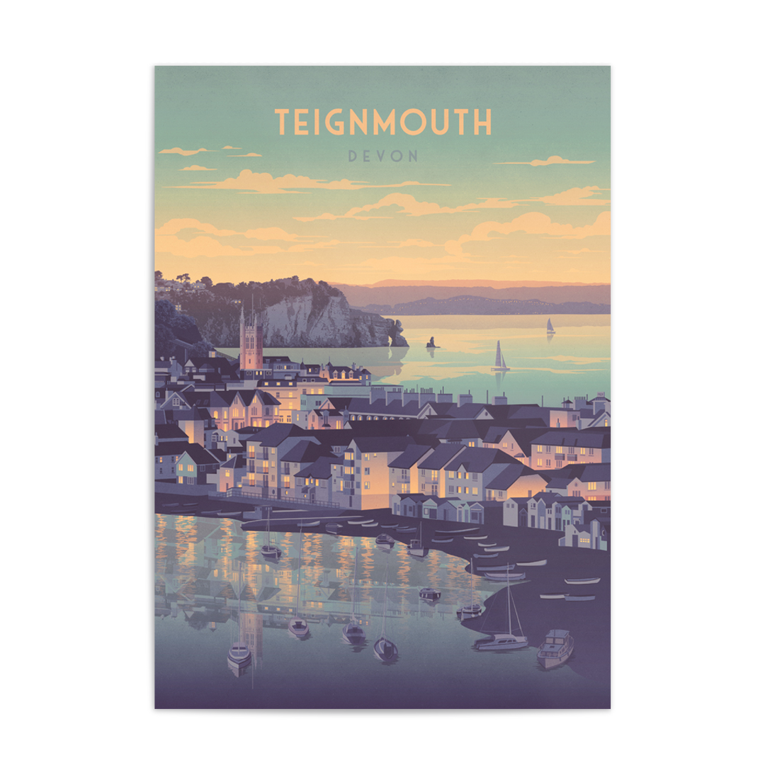 Teignmouth, Devon Seaside Travel Poster