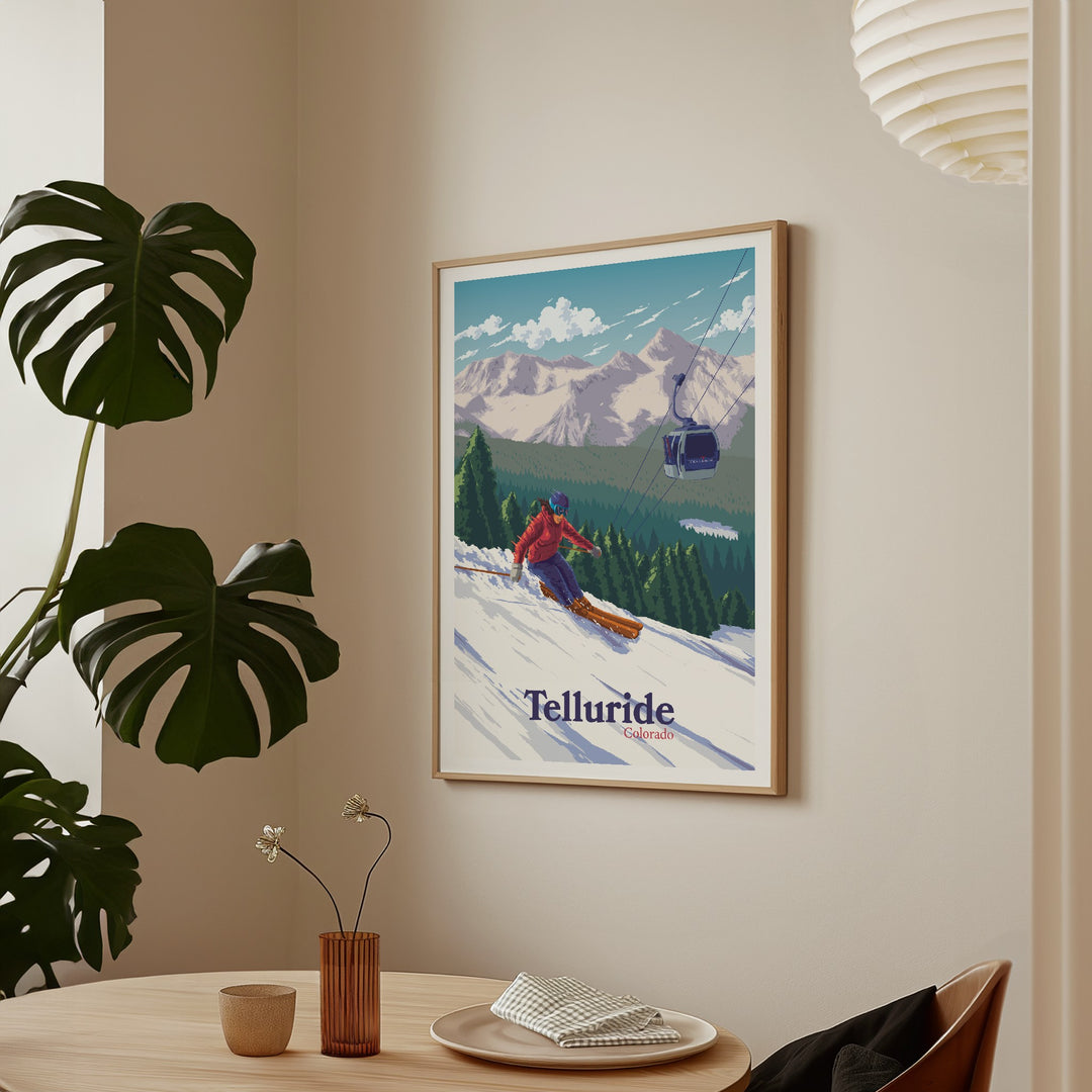 Telluride Colorado Ski Resort Travel Poster – Bucket List Prints