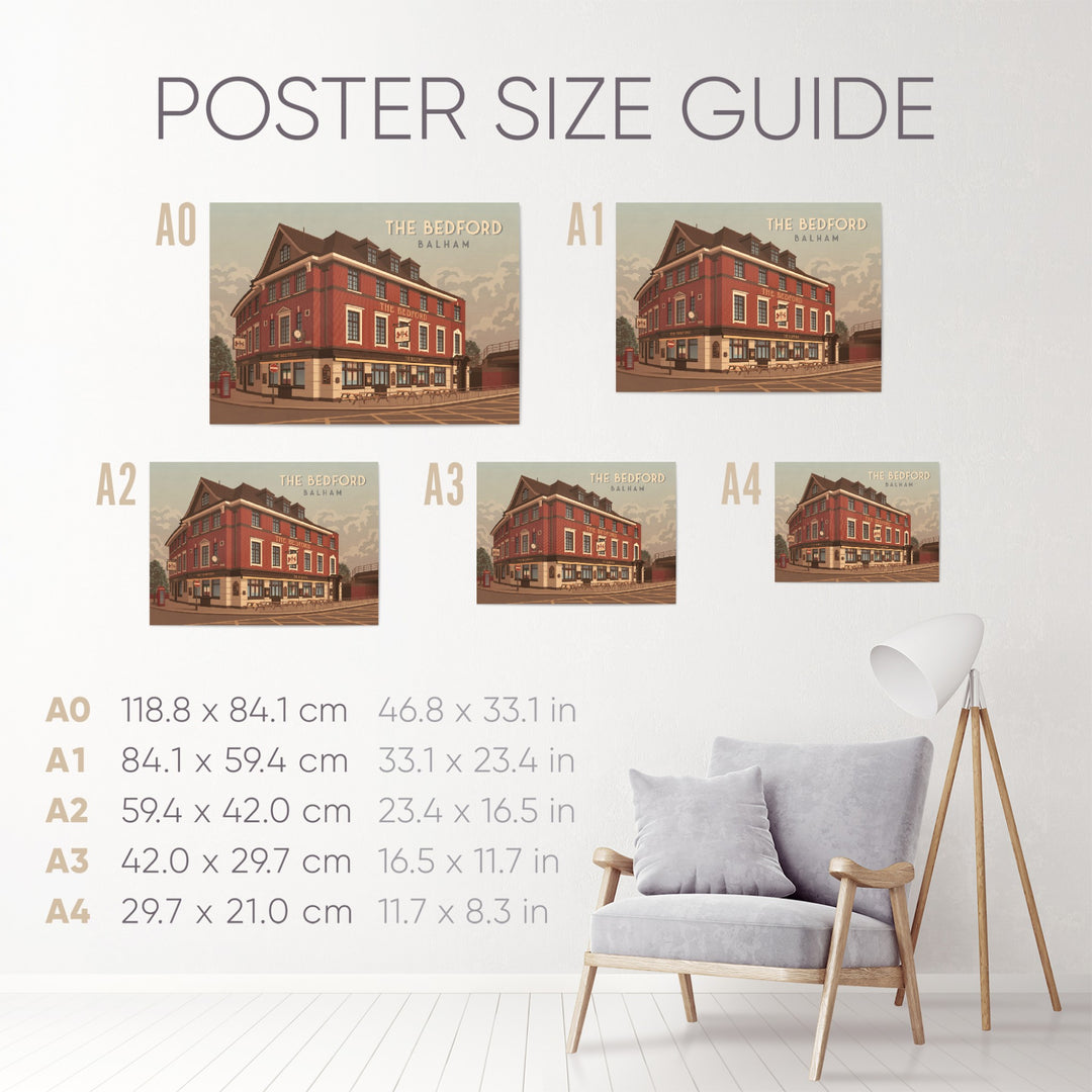 The Bedford Balham Travel Poster