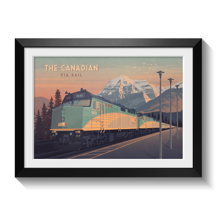 The Canadian Train Via Rail Travel Poster
