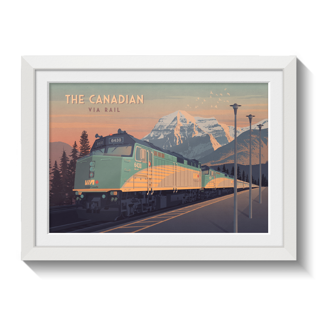 The Canadian Train Via Rail Travel Poster