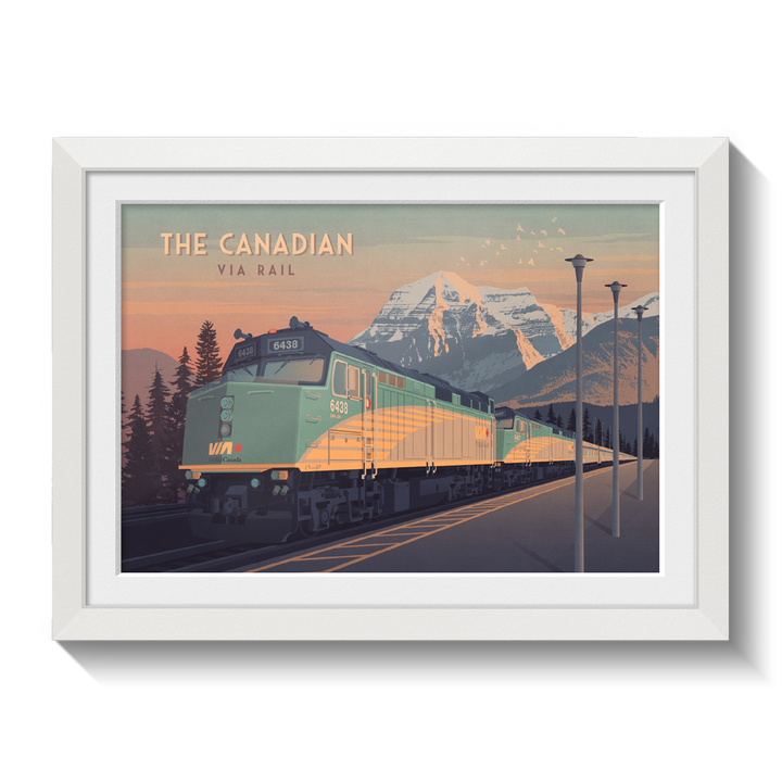 The Canadian Train Via Rail Travel Poster
