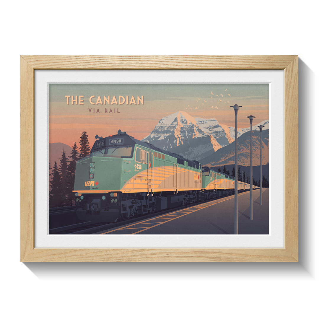 The Canadian Train Via Rail Travel Poster