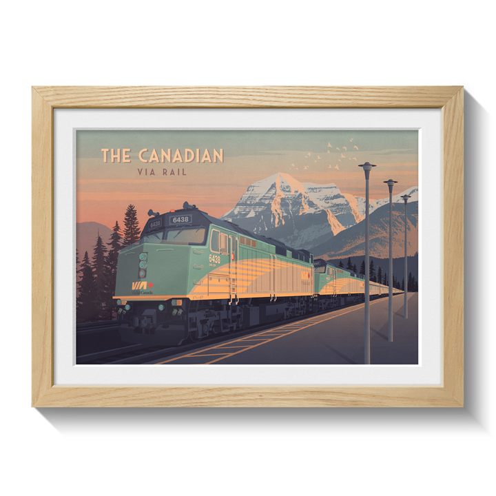 The Canadian Train Via Rail Travel Poster