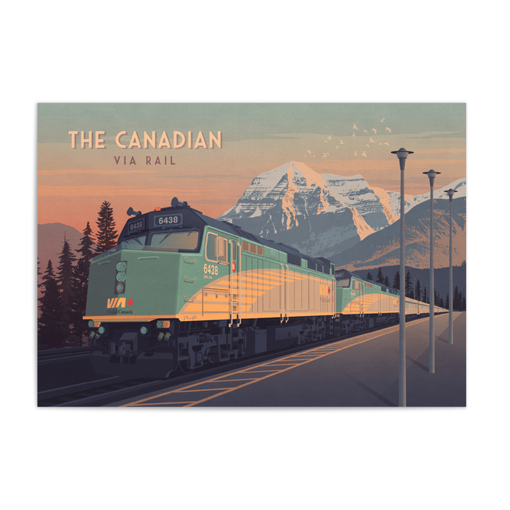 The Canadian Train Via Rail Travel Poster