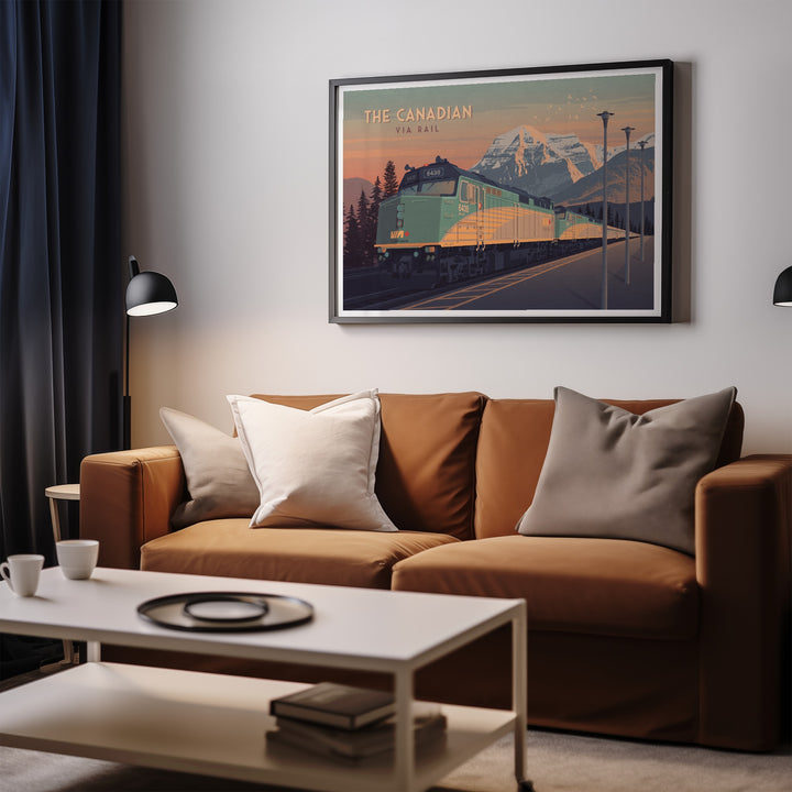 The Canadian Train Via Rail Travel Poster