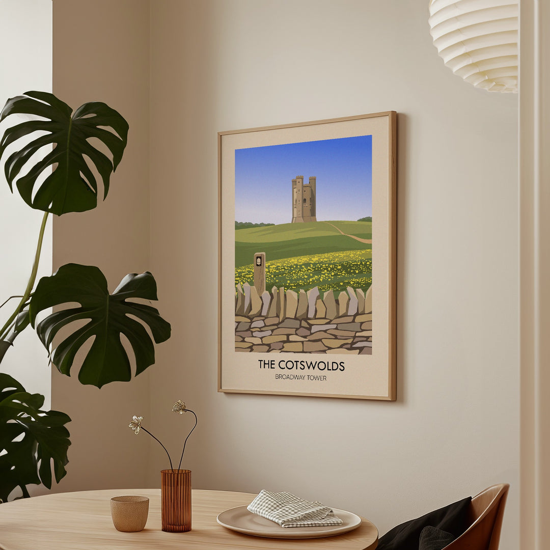 Cotswolds Broadway Tower Travel Poster