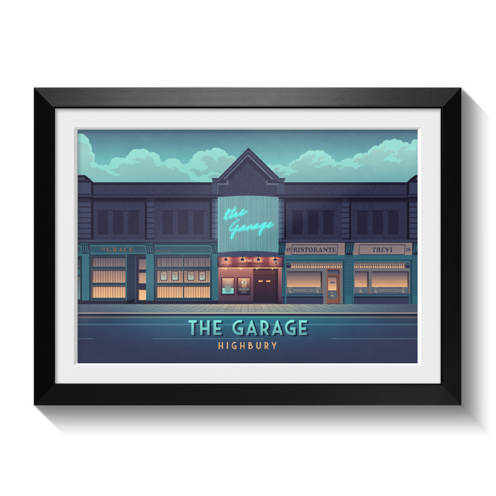 The Garage Highbury London Travel Poster